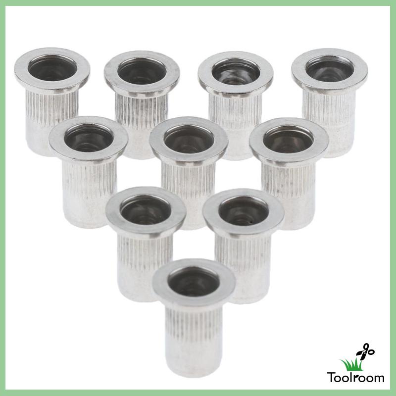Set 10 Đai Ốc Đinh Tán Bằng Thép Không Gỉ M4 Tiện Dụng