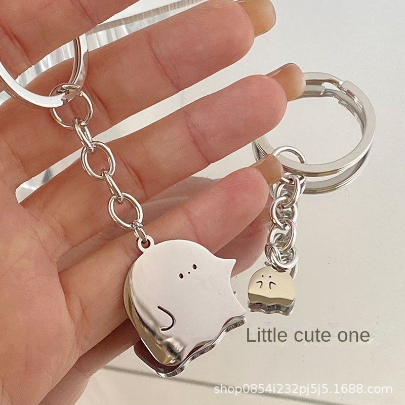 Cute Cartoon Group Ghost Keychain Pendant Couple Pendant Cute Little Ghost Student Best Friend Backpack Accessory
