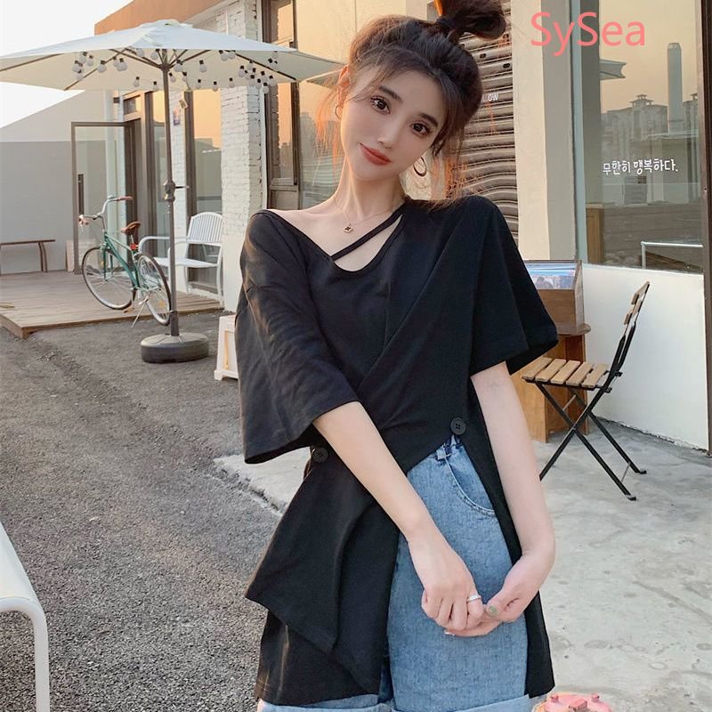 Áo Sơ Mi Ngắn Tay Dáng Rộng Thời Trang Mùa Hè Hàn Quốc Dành Cho Nữ