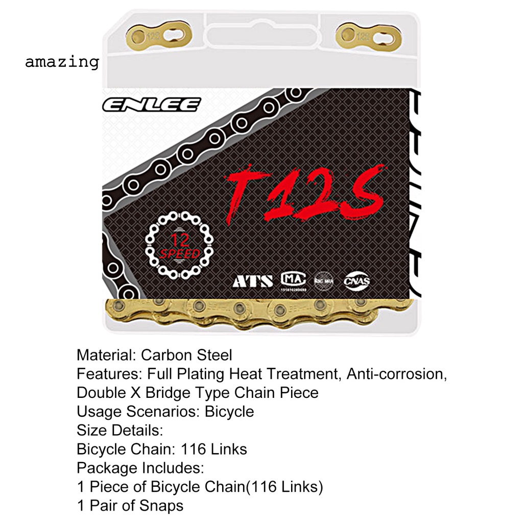 1 Bộ Dây Xích Xe Đạp Chịu Lực Cao Chống Ăn Mòn An Toàn