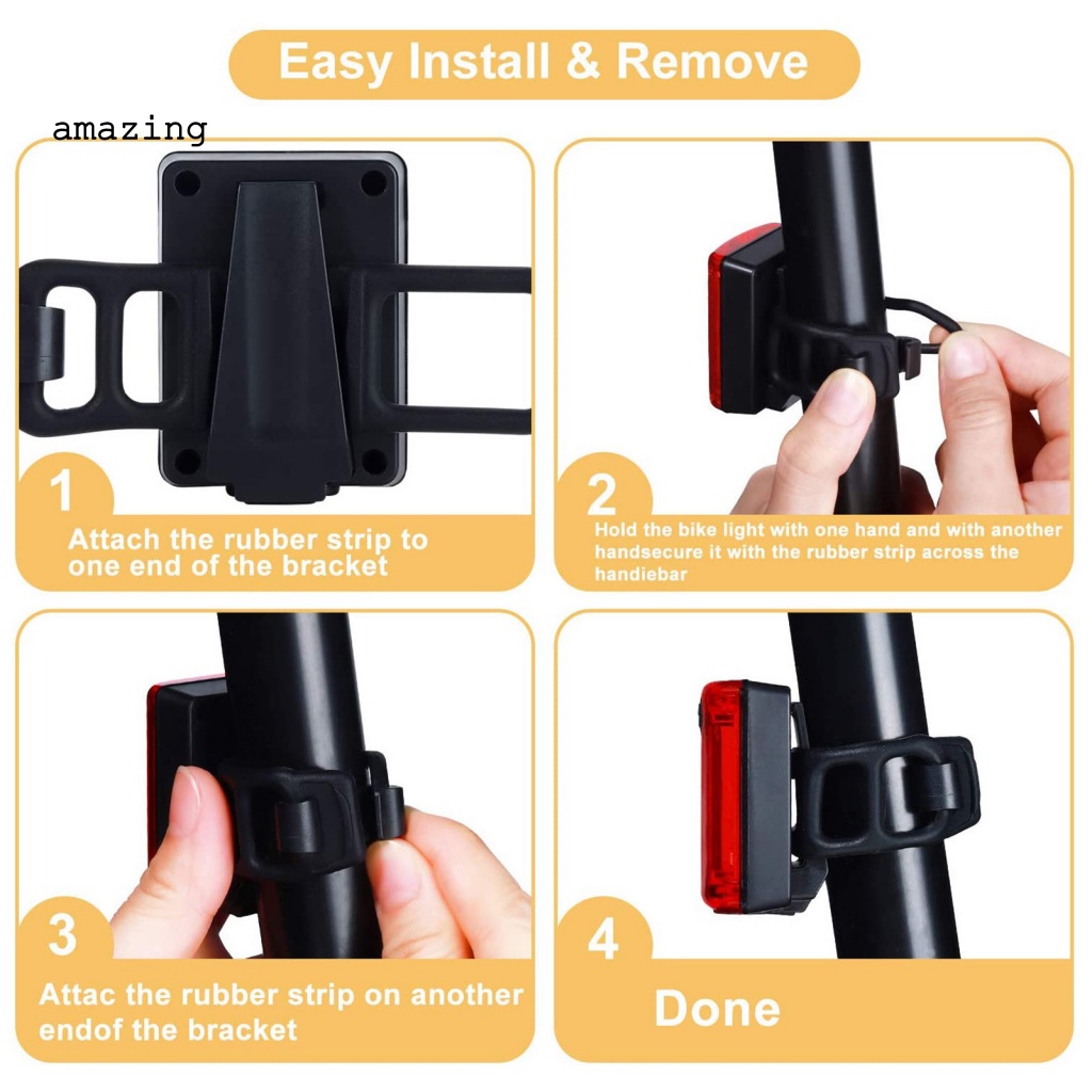 Đèn Gắn Đuôi Xe Đạp Độ Sáng Cao Chống Thấm Nước Sạc Nhanh