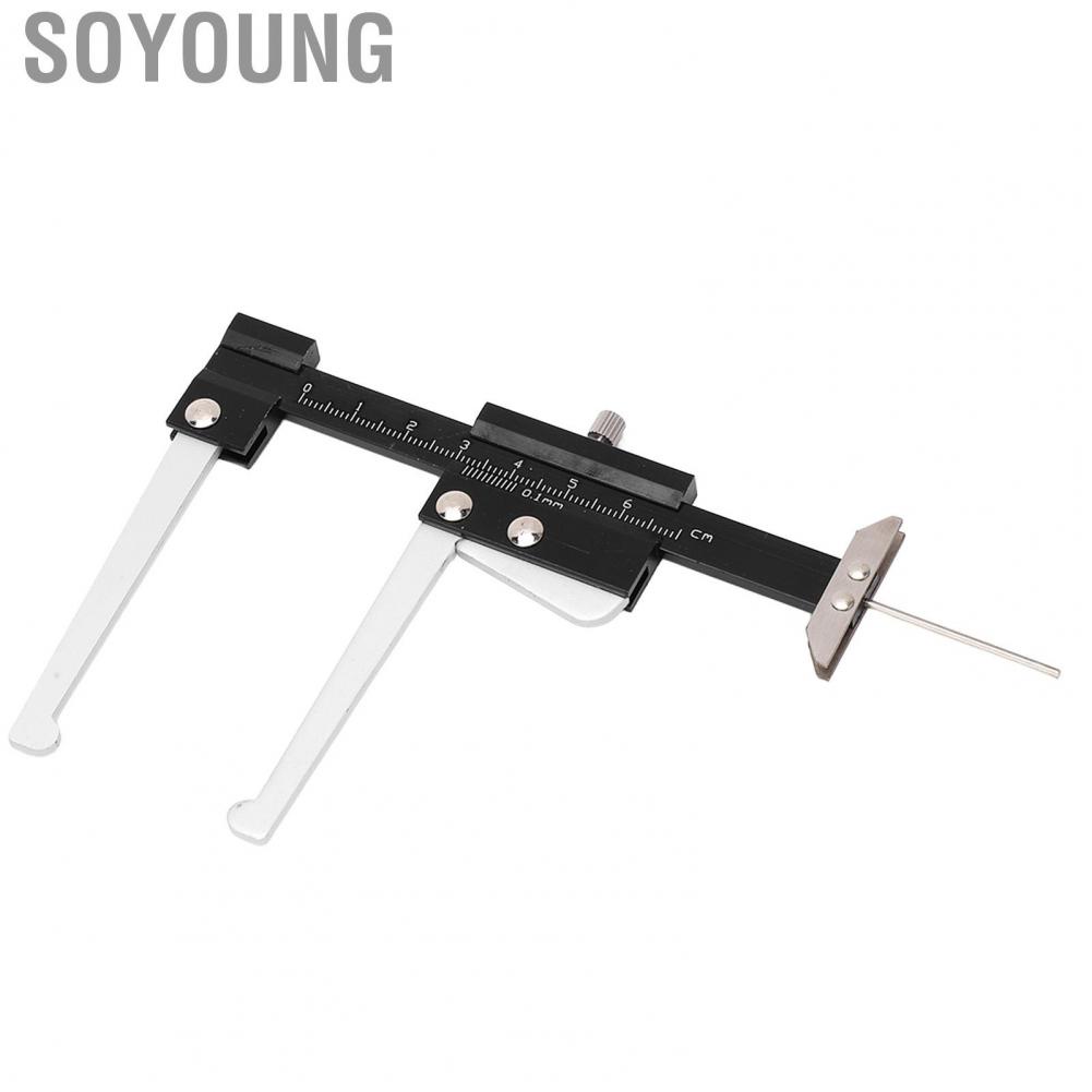 Soyoung Brake Disc Depth Caliper  0.1mm Accuracy Brake Disc Depth Gauge Ruler 0‑60mm  for Automobile Parts
