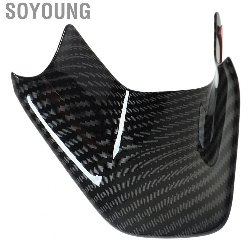 Soyoung Steering Wheel Cover Trim Carbon Fiber Style Solid Scratch Resistant Steering Wheel Decal  for Car