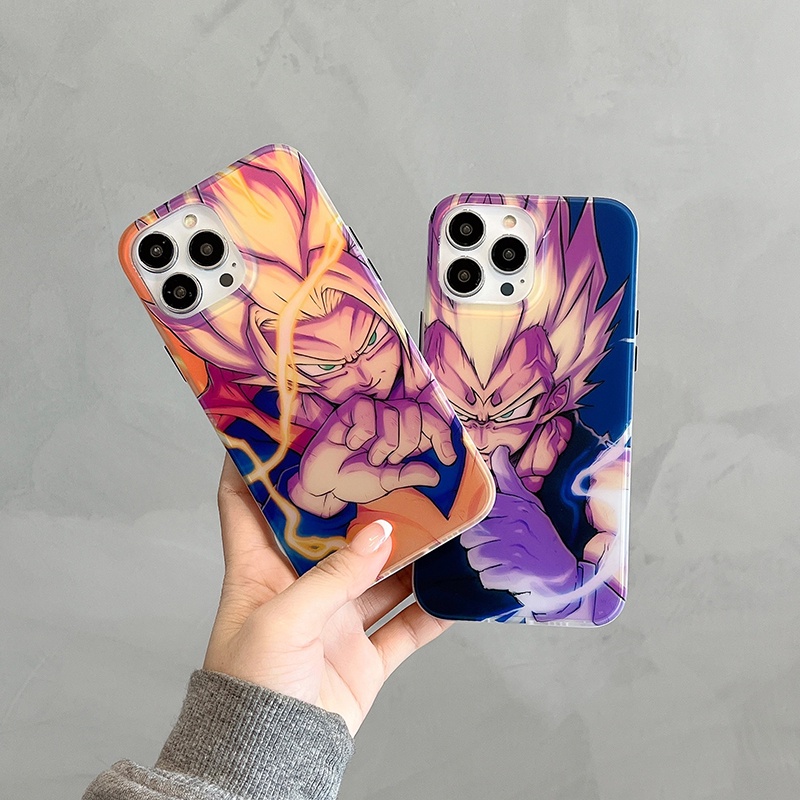 Ốp Điện Thoại Hai Mặt laser In Hình dragon ball Hợp Thời Trang Bảo Vệ Cho iPhone 11 14 12 13 Pro Max