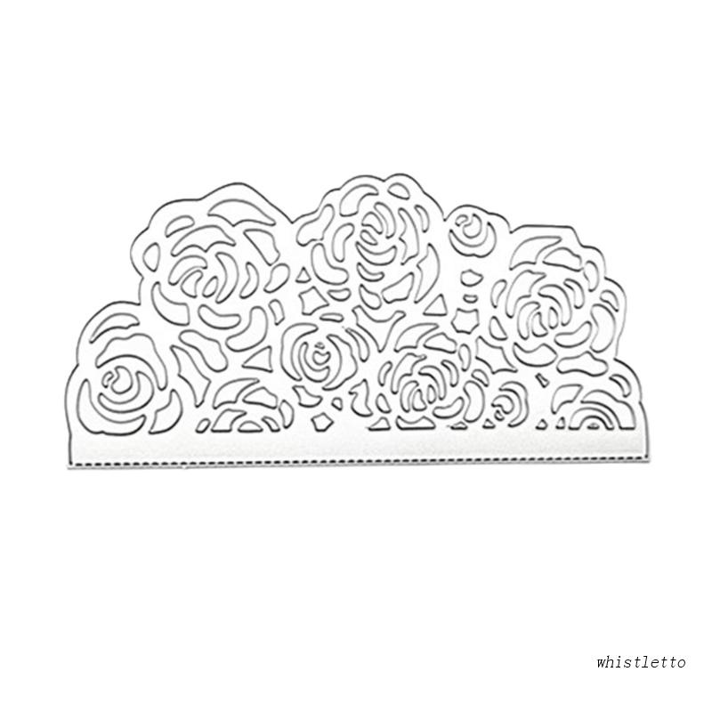 Khuôn Cắt Giấy Kim Loại Hình Hoa Hồng Dùng Để Trang Trí Thẻ Scrapbook