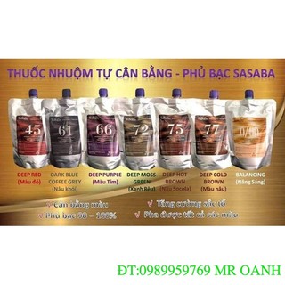 MÀU NHUỘM TỰ CÂN BẰNG - PHỦ BẠC SASABA 450ml