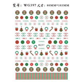 sticker noel dán móng tay nail Ảnh thật