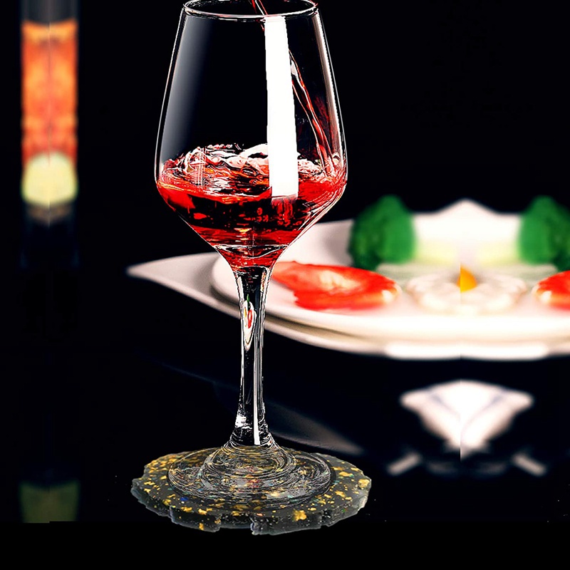 Bộ 4 Khuôn Silicone Làm Đế Lót Ly Bằng Resin