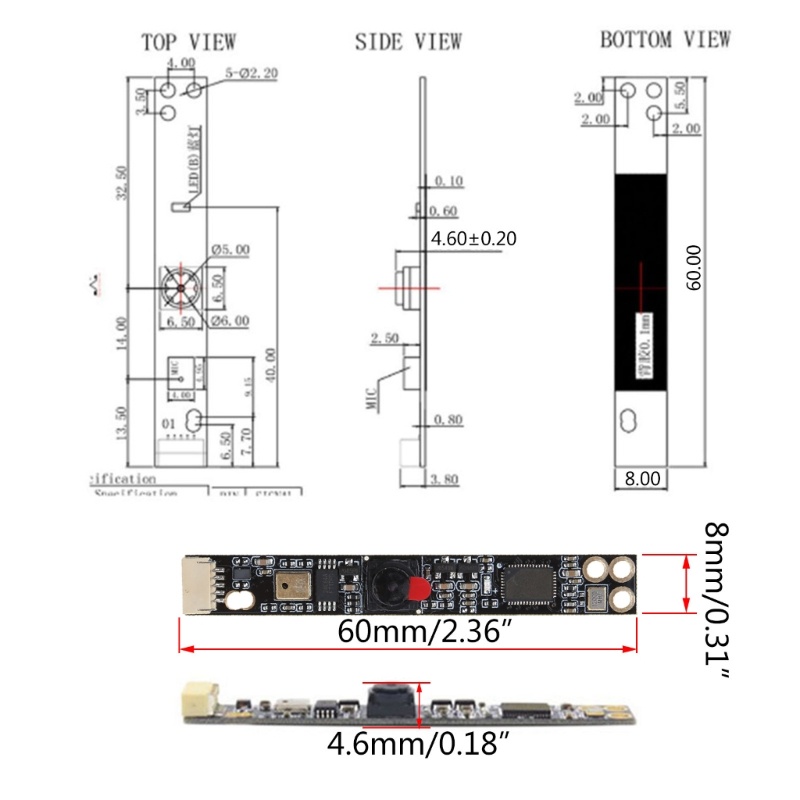 Onsale Mô Đun camera 2 Triệu pixel hm2057 Cho Máy Tính Bảng pc usb | BigBuy360 - bigbuy360.vn