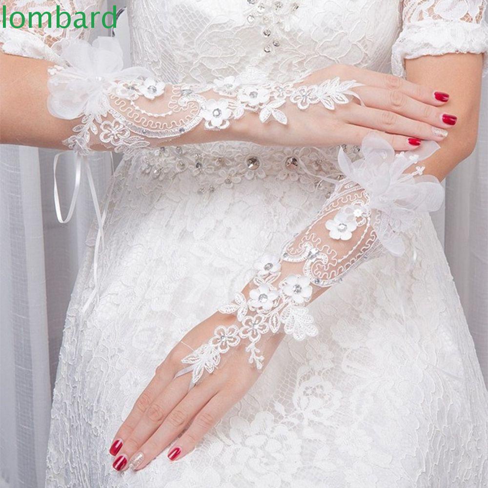 Găng Tay Cô Dâu Đính Nơ Phong Cách Hàn Quốc Sang Trọng