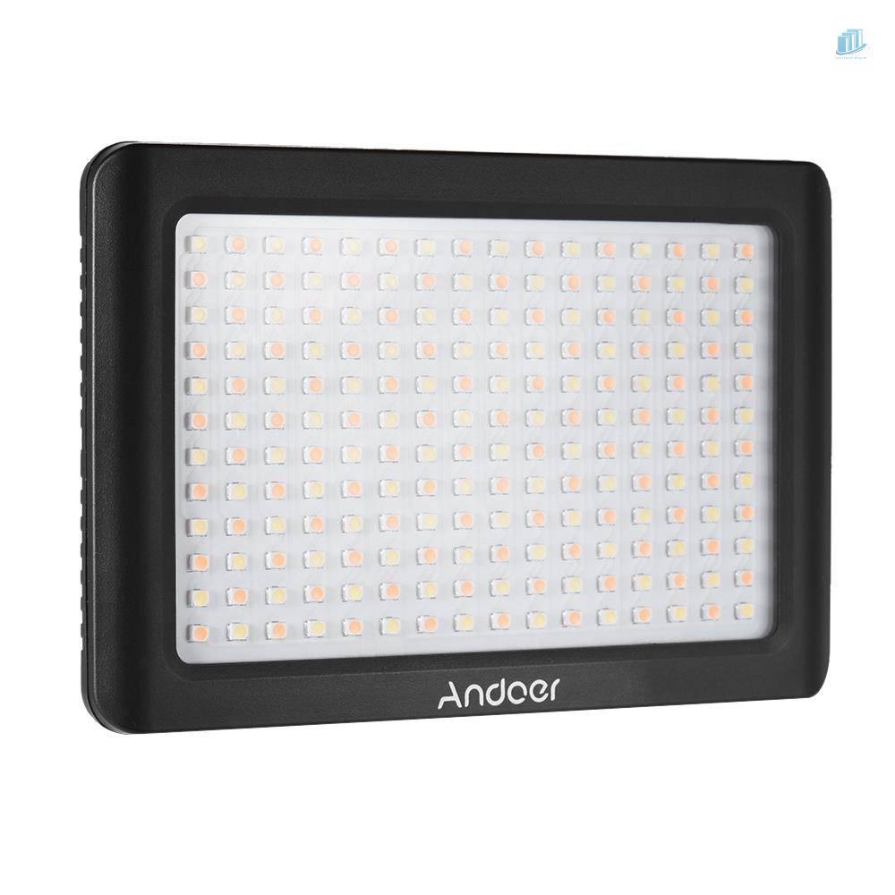 ANDOER Set 192 Đèn LED Mini Điều Chỉnh Được Độ Sáng 3200K / 6000K Cho Máy Ảnh DSLR