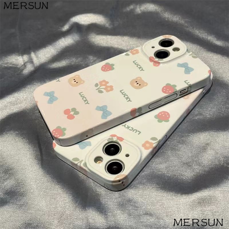 Phù Hợp Ốp Điện Thoại Họa Tiết Trái Dâu Nhỏ Xinh Cho Iphone 11pro xsmax14pro 1212iPhone13 JL8Q