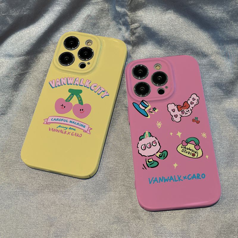 Ốp Điện Thoại Màu Kẹo Phong Cách Retro Cho Iphone 8 13Plus 11Promax 7 14 Xr 12 / xs 8IFR