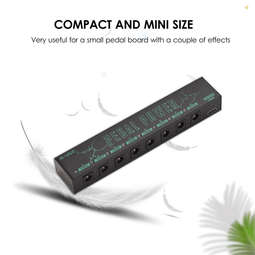 Bộ Nguồn Cung Cấp Nguồn Điện M-VAVE 8 Đầu Ra DC Dành Cho Bàn Đạp Guitar