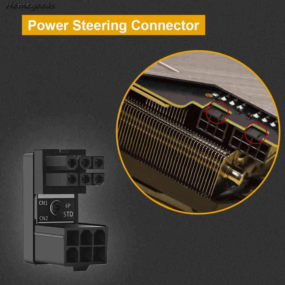 Đầu Chuyển Đổi ATX 8Pin 6Pin Sang 8Pin 6Pin 6Pin 180 Độ Chuyên Dụng Cho Máy Tính Bàn GPU