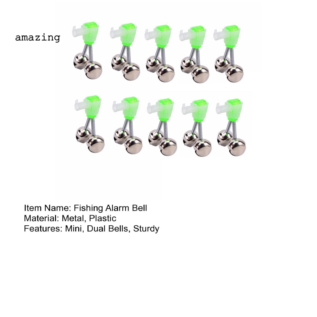 Set 10 Chuông Báo Cá Cắn Câu Mini Độ Nhạy Cao