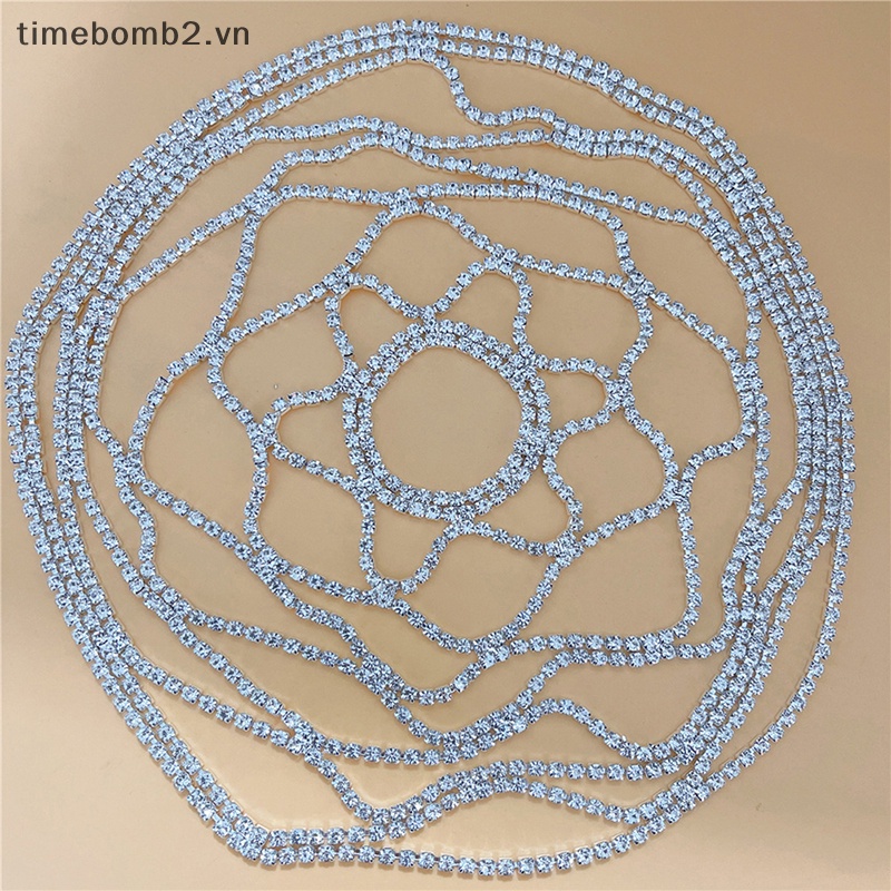 1 Mũ Lưới Trùm Đầu Đính Đá Pha Lê Thời Trang