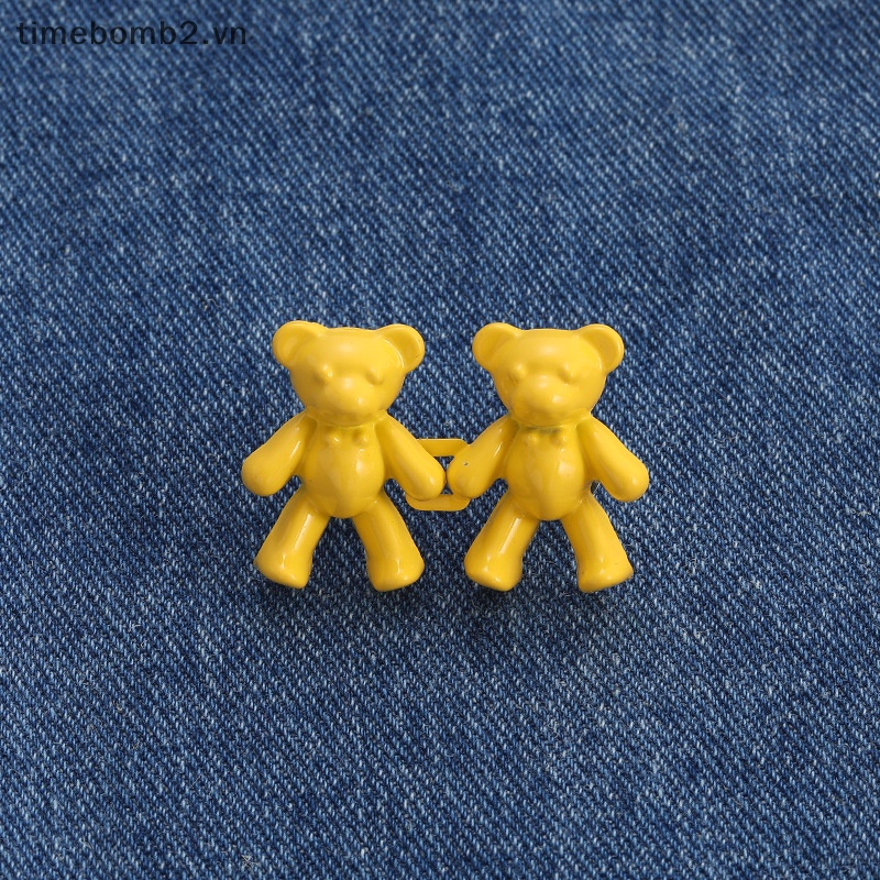 1 Cặp Nút Thắt Lưng Quần Jean Không Cần Đóng Đinh Có Thể Tháo Rời