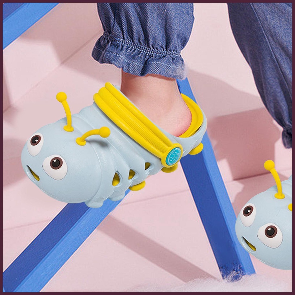 Dép đi biển Mùa Hè Chất Lượng Cao In Họa Tiết Sâu Bướm Hoạt Hình Dễ Thương Chất Lượng Cao Cho Trẻ Em 202