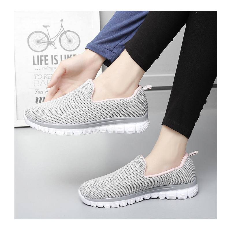 Giày Lười Thể Thao Phối Lưới Thoáng Khí Thoải Mái Thời Trang Cho Nữ