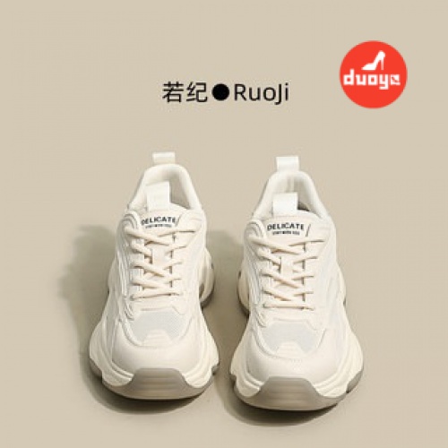 Duoya Giày Thể Thao Da Thật Đế Dày Mềm Mại Màu Trắng Thời Trang Thu Đông Đơn Giản Cho Nữ Giới Miễn Phí Vận Chuyển
