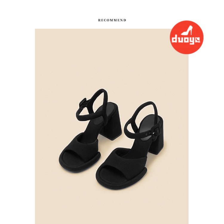 Duoya Tóc Thẳng ~ [Hàng Có Sẵn] Giày Sandal Cao Gót Thời Trang Xuân Hè Dễ Sử Dụng Cho Nữ Miễn Phí Vận Chuyển