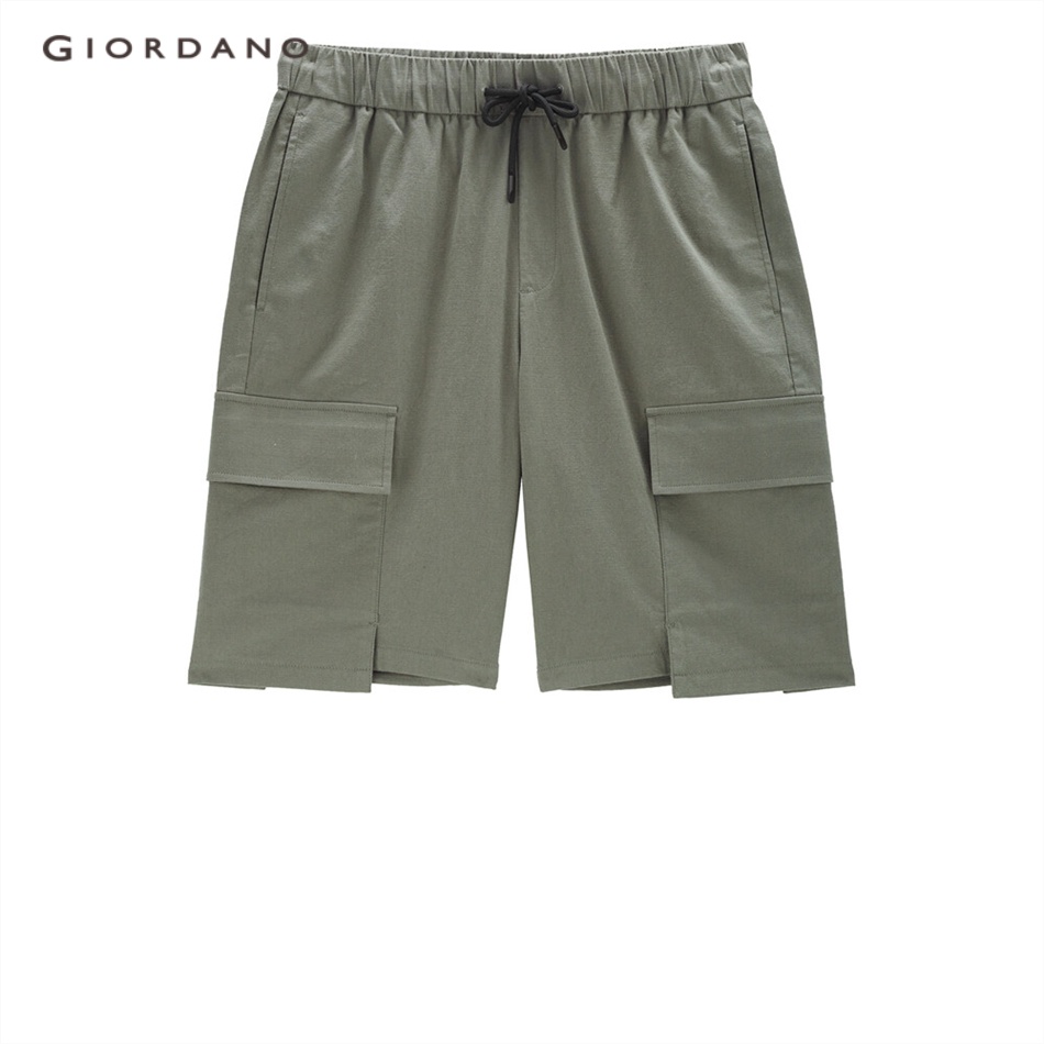 Quần short nam GIORDANO 18103601 lưng thun co giãn tốt thời trang