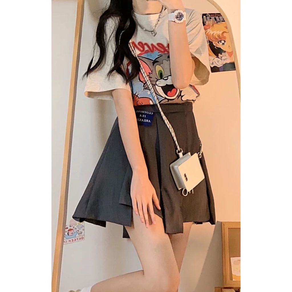 Set Áo Thun Và Chân Váy Thời Trang Hè Xinh Xắn Cho Nữ