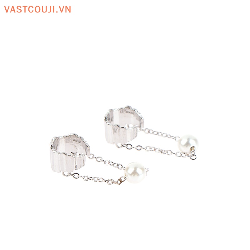 1 Cặp Khuyên Kẹp Vành Tai Không Cần Xỏ Lỗ Họa Tiết Hoa VASTJI Thời Trang Cho Nữ VN