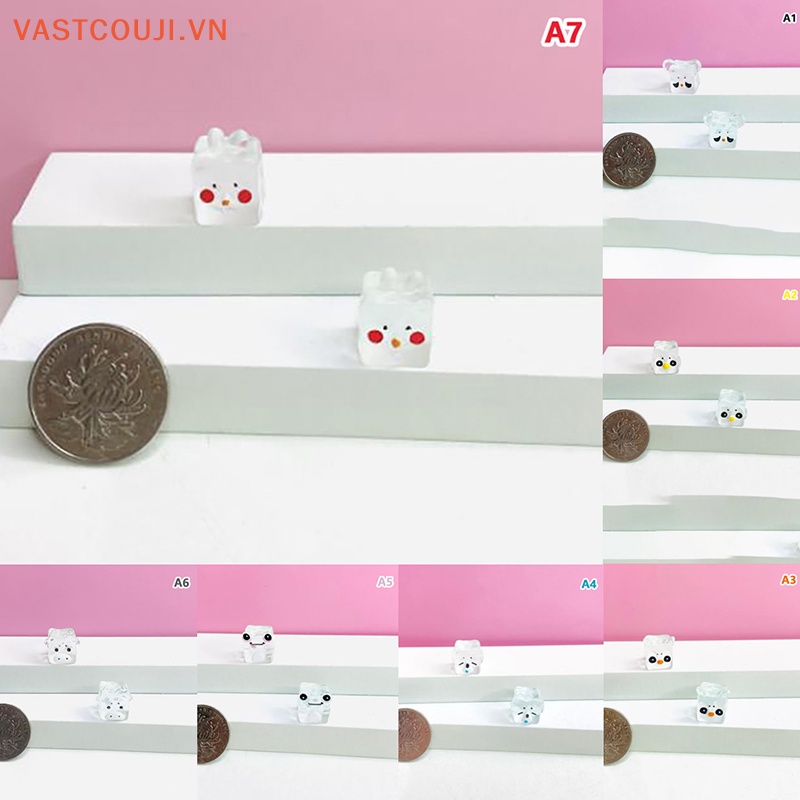 Set 5 Viên Đá Phát Sáng Hình Động Vật Mini Bằng Nhựa Resin DIY