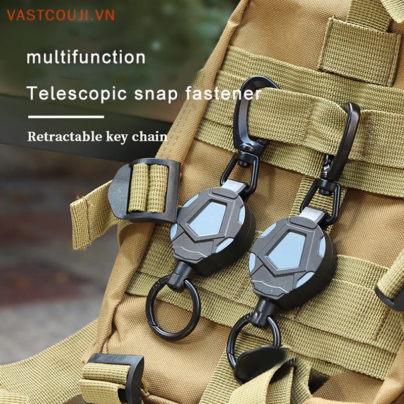 1 Móc Khóa VASTJI Đàn Hồi Có Thể Thu Gọn Chống Thất Lạc Dễ Dàng Cho Leo Núi Ngoài Trời
