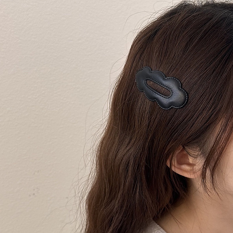 Kẹp Tóc Hình Đám Mây Màu Trắng Đen Phong Cách Retro Cho Nữ