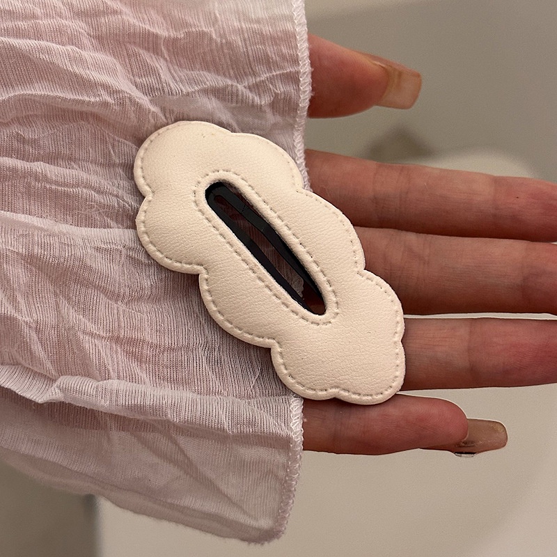 Kẹp Tóc Hình Đám Mây Màu Trắng Đen Phong Cách Retro Cho Nữ