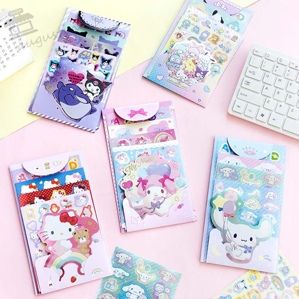 Augustina Nhãn Dán Hoạt Hình Tự Dính Chống Thấm Nước Trang Trí Sổ Tay Cho Học Sinh
