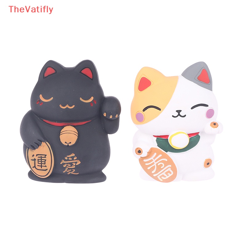 [Thevalifly] Máy Điều Hòa Xe Hơi Bằng Nhựa Resin Hình Mèo May Mắn Nghệ Thuật