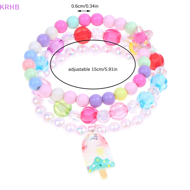 1 Vòng Tay Chuỗi Hạt Dễ Thương Cho Bé Gái Mới