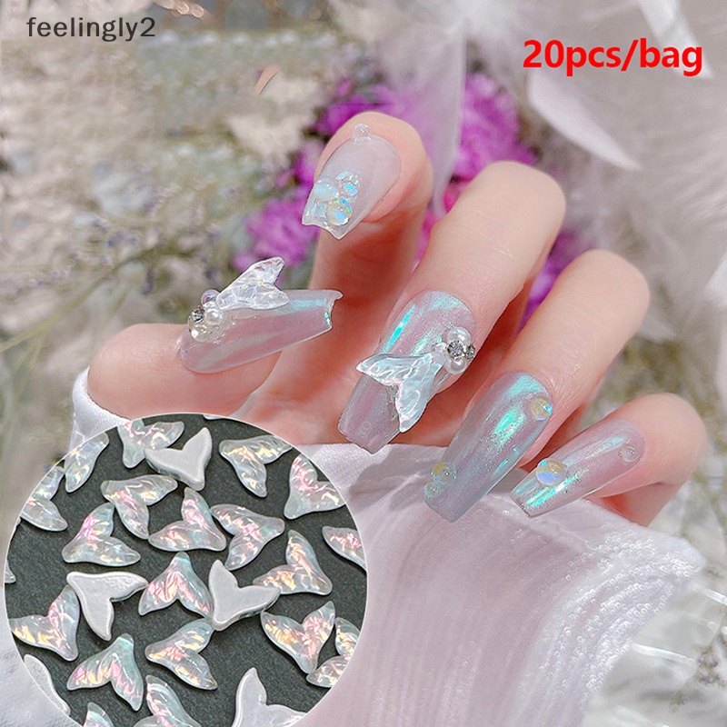 Bộ 20 HạT ĐíNh Trang Trí MóNg HìNh Đuôi Cá 3D