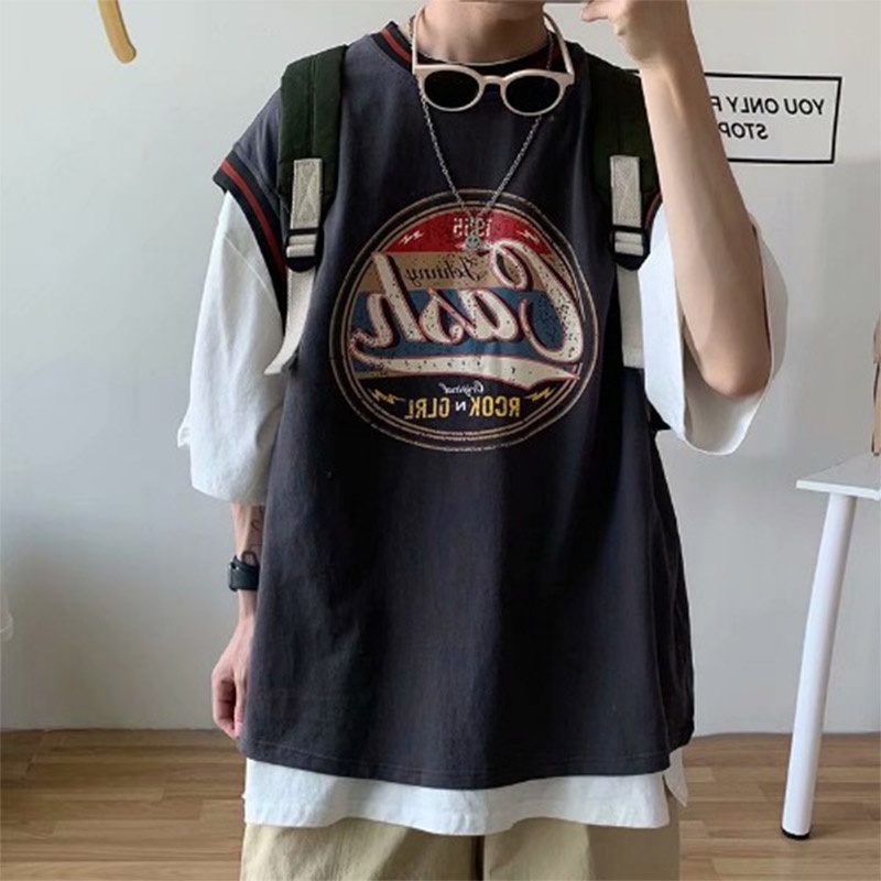 Áo ba lỗ thể thao YOUTANG cổ tròn dáng rộng trẻ trung cho nam