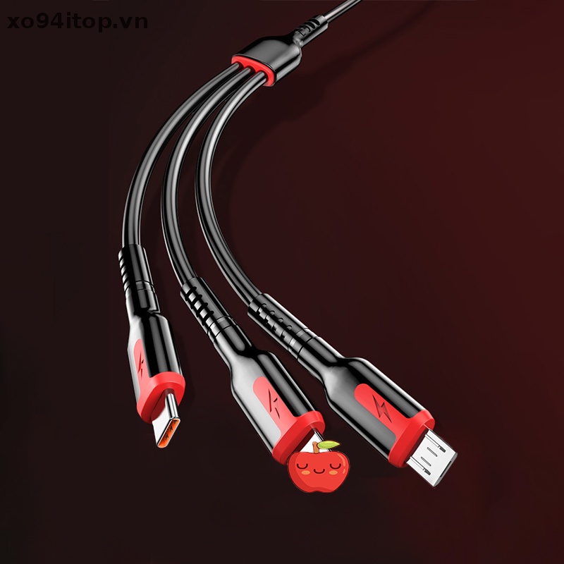Cáp Sạc Nhanh XOITOP USB 3 Trong 1 Chất Lượng Cao Có Thể Thu Gọn Cho Điện Thoại Android