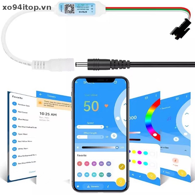 Bộ Điều Khiển Bluetooth RGB Mini XOITOP SP621E 24V Cho Dây Đèn LED