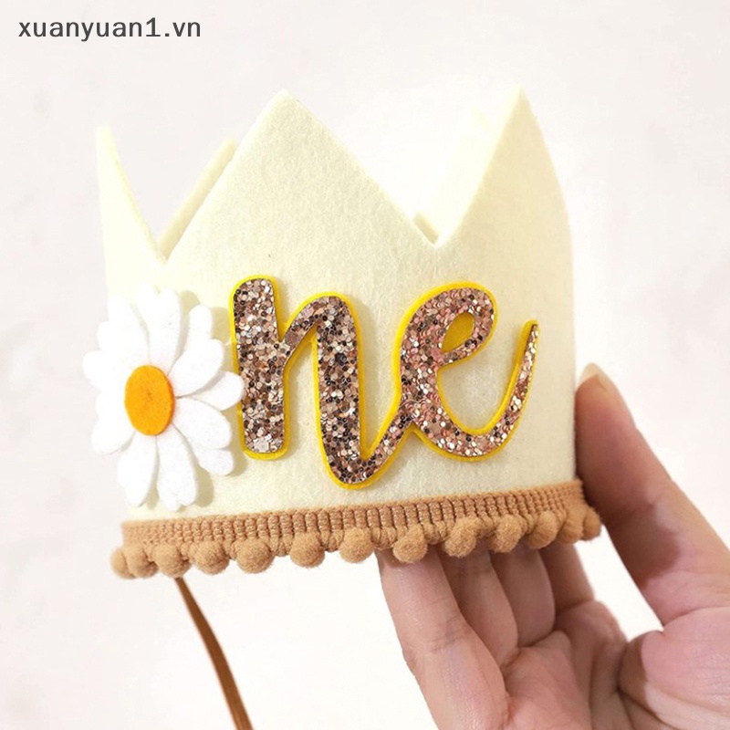 Nón Sinh Nhật 1 Tuổi Hình Vương Miện Xinh Xắn
