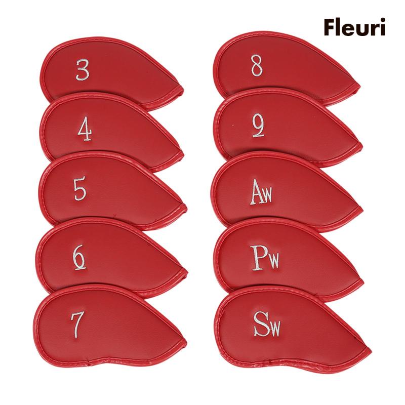 Set 10 Vỏ Bọc Đầu Gậy Đánh Golf Thêu Họa Tiết