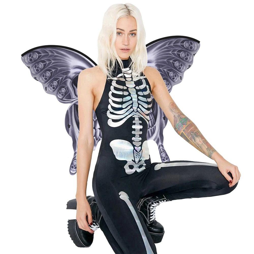 Epoch Băng Đô Hình Bộ Xương Cánh Bướm Phong Cách Halloween Cá Tính Dành Cho Trẻ Em