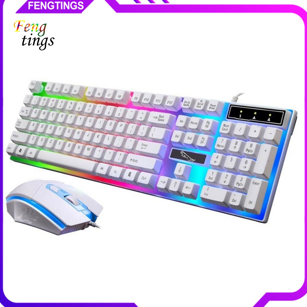 1 Bộ Bàn Phím Dây G21 ABS RGB 1600dpi Cho Máy Tính