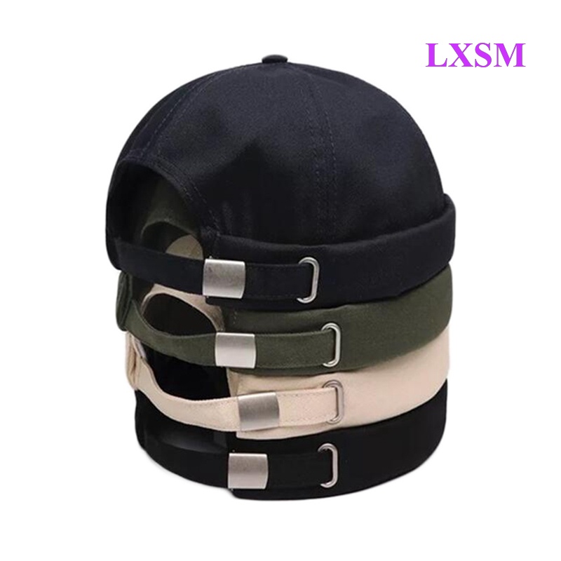 Lxsm Mũ Lưỡi Trai Không Vành Màu Trơn Phong Cách Hip Hop Đơn Giản Cho Nam Và Nữ