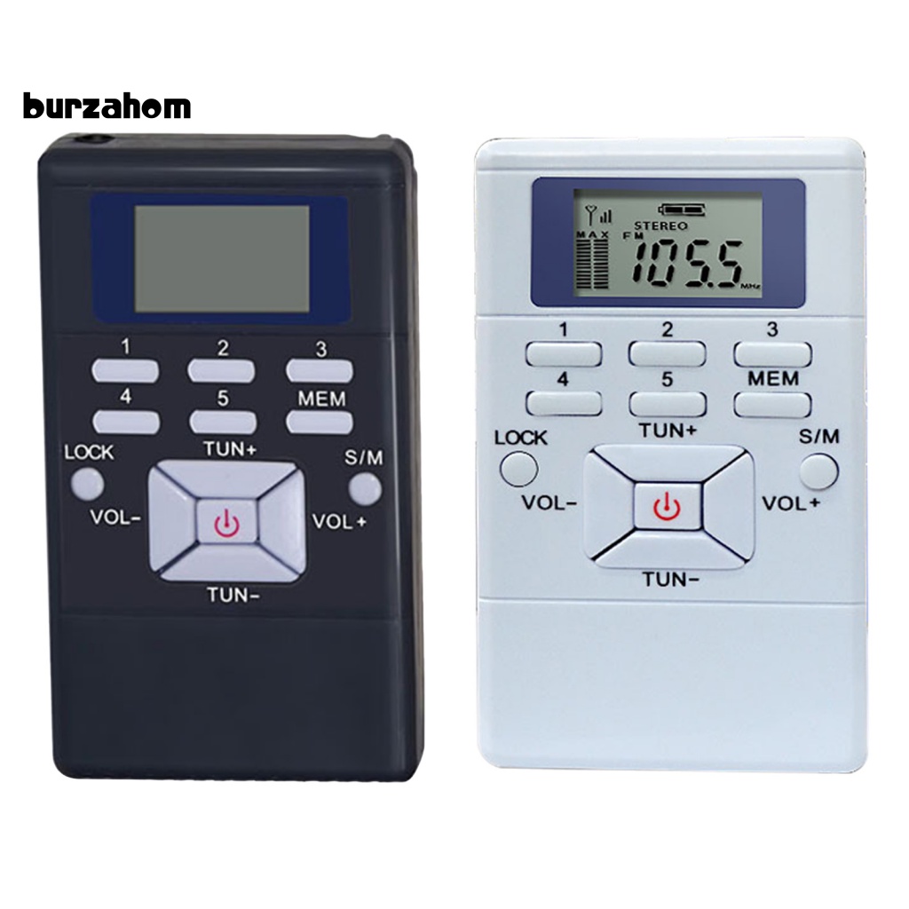 Radio FM Kỹ Thuật Số Mini HRD-102 Màn Hình LCD Đa Chức Năng Kèm Tai Nghe