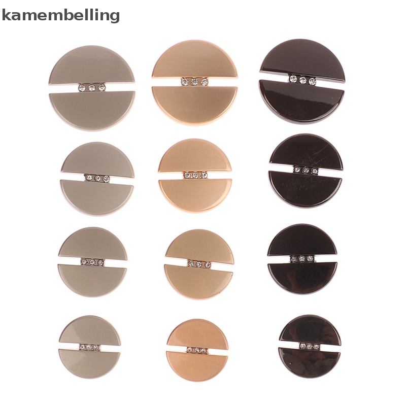 Set 5 Nút Tròn 20mm / 23mm / 25mm / 30mm Đính Đá Thời Trang