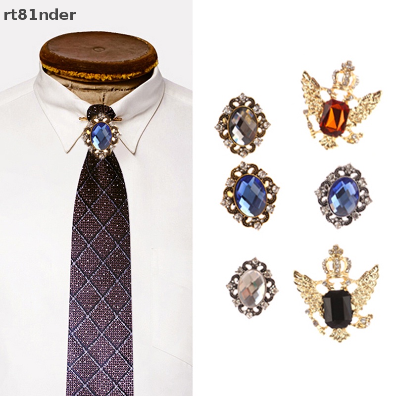 Kẹp Cà Vạt Kim Loại Đính Đá Thời Trang Cho Nam