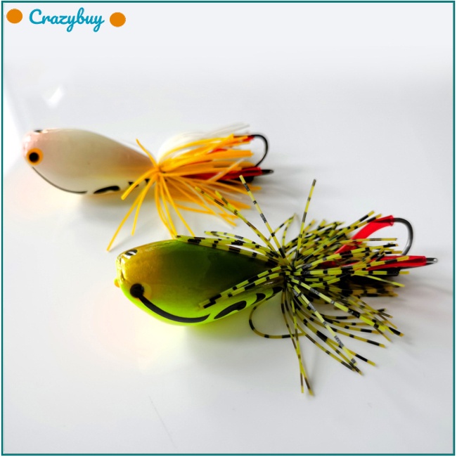 Cr Mồi Câu Cá Giả Hình Ếch Có Móc Kép Tiện Dụng
