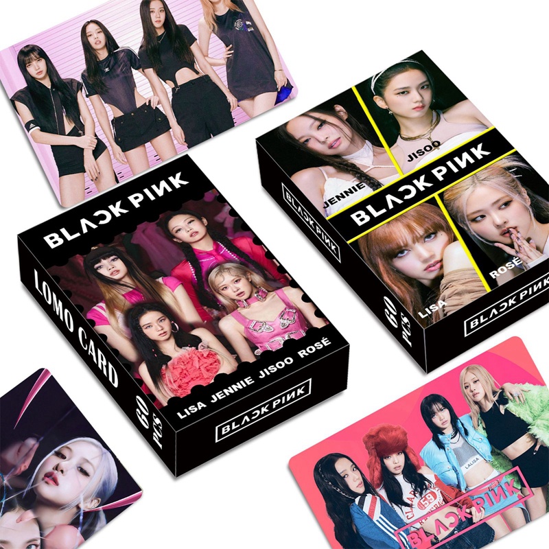 Set 60 Tấm Thẻ Ảnh Lomo Hình Blackpink Jisoo Rose Jennie